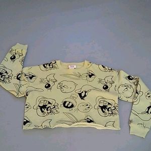 Looney tunes cropped sweatshirt